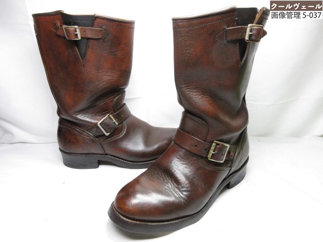 【チペワ CHIPPEWA】 60’S 刺繍黒タグ ヴィンテージ エンジニアブーツ レザーシューズ 紳士靴 (メンズ) size28~28.5相当 ブラウン系 ★37MZA9365★ 【中古】|クール・ヴェール 店