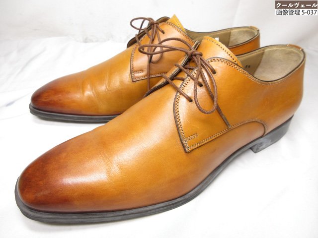 超美品 【サントーニ Santoni】 プレーントゥ 外羽根 3アイレット レザー シューズ 紳士靴 (メンズ) size5.5 ブラウン系 ★37MZA9404★ 【中古】|クール・ヴェール 店