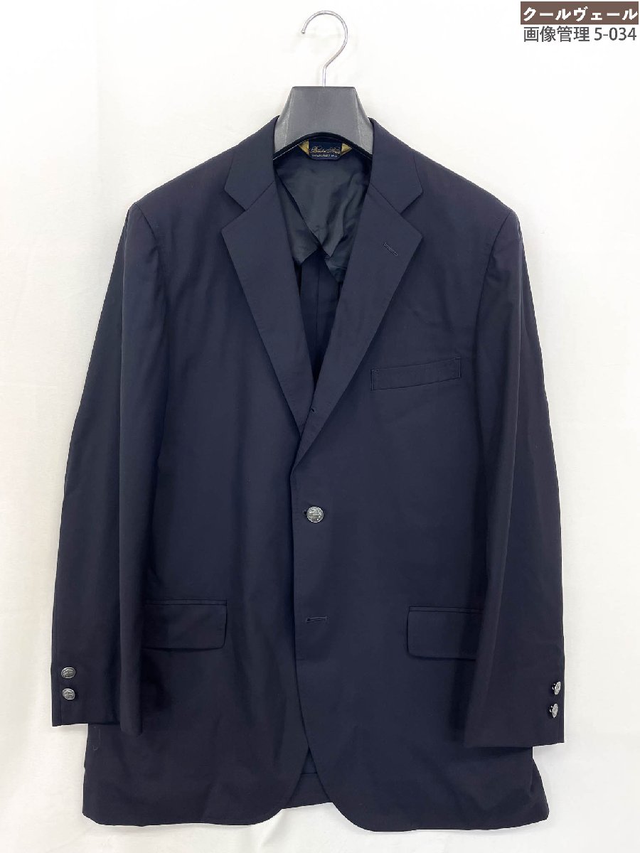 極美品【ブルックスブラザーズ】 シングル3B段返り メタルボタン ブレザー(メンズ) MILANO FIT レダ生地 42REG ネイビー ★40MJB0106 【中古】|クール・ヴェール 店