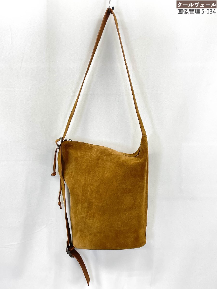 未使用 【ロエベ LOEWE】 スエードカーフ ループバケット ミディアム ショルダーバッグ (メンズ/レディース) ライトブラウン ★11LGB0034★　【中古】｜クール・ヴェール 店