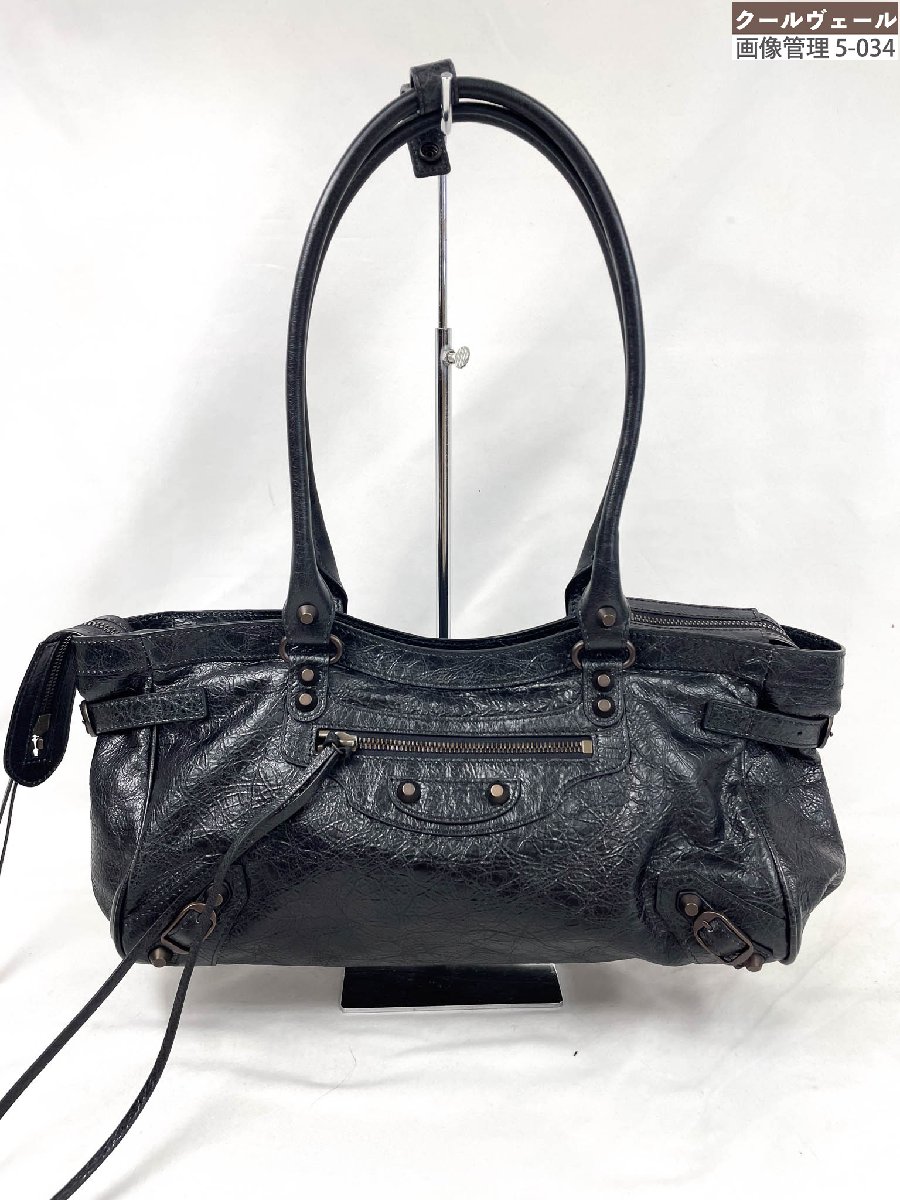 極美品 【バレンシアガ BALENCIAGA】 845704 1000 K23 5202 Le City East-West ル シティ ハンドバック(レディース)黒いこと★11LGB0033★ 【中古】