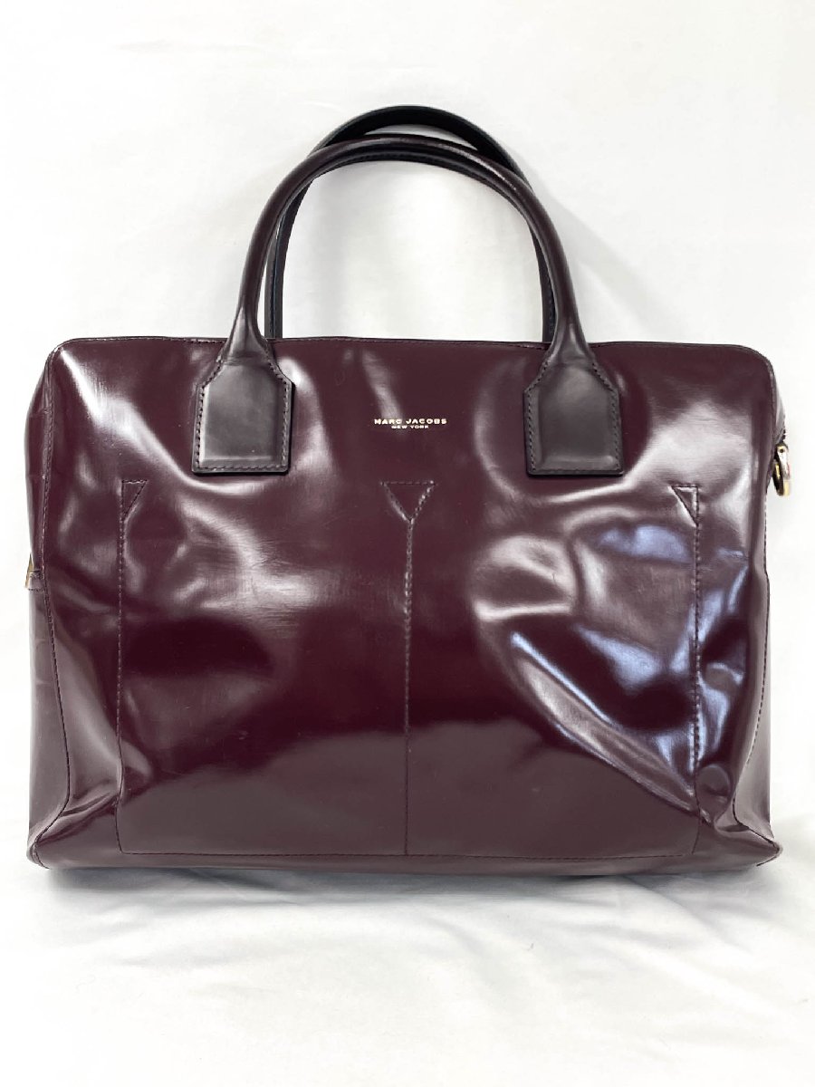 【目じるし ジェイコブス  MARC BY MARC JACOBS】 レザーブリーフケース 2WAYショルダーバッグ (メンズ) ボルドーワイン系 ★11MGB0036★ 【中古】