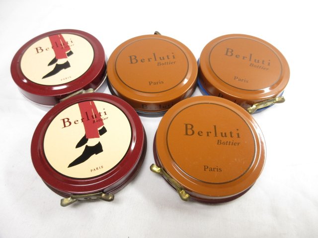 【ベルルッティ Berluti】 純然たる シュークリーム 蝋涙 100ml 5個書き割り シュー世話をする (メンズ) まとめ売り♪ ★4MEB0015★ 【中古】