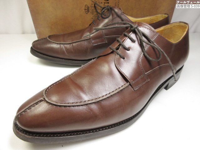 美品 【バーウィック Berwick】 2686 U手当て 外鳥毛 4はと目 シューズ (メンズ) size9.5 赤銅色 ★37MZB0284★ 【中古】