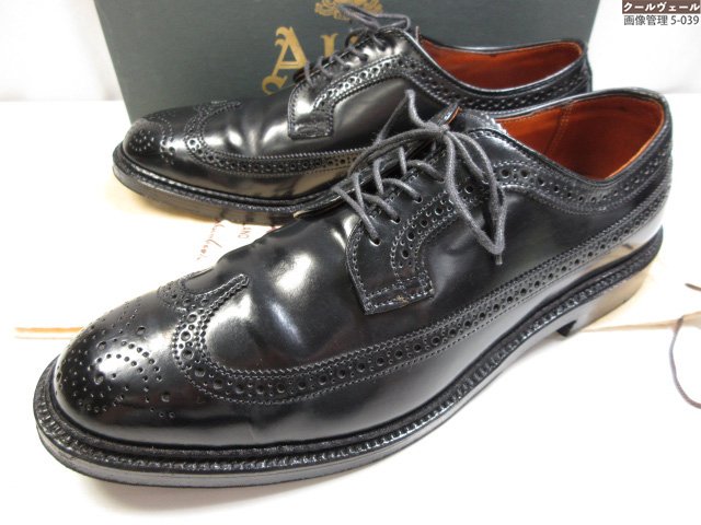 超美品 【オールデン ALDEN】 9751 ロングウィングチップ コードバン なめし革シューズ (メンズ) size9.5D バーガンディ系 ★37MZB0310★ 【中古】