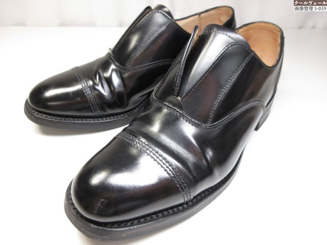 【サンダース×エディフィス Sanders×EDIFICE】 1116B キャップトゥ なめし革シューズ (メンズ) size6 黒いこと ★37MZB0292★ 【中古】