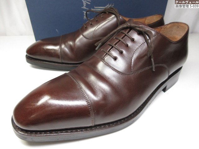 超美品 【ヤンコ YANKO】 Y4272 キャップトゥ 5はと目 なめし革 成人男性靴 (メンズ) size9 赤銅色系 ★37MZB0256★ 【中古】