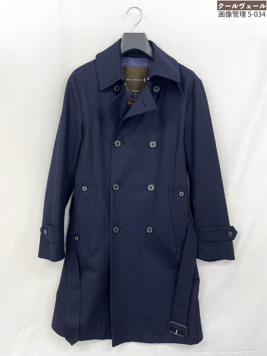 超美品【マッキントッシュ MACKINTOSH】ロロピアーナ出どころ 三尺帯付き添い人 トレンチコート (メンズ)38 濃いめの米国海軍系 連合王国製 ★32MWB0066★ 【中古】
