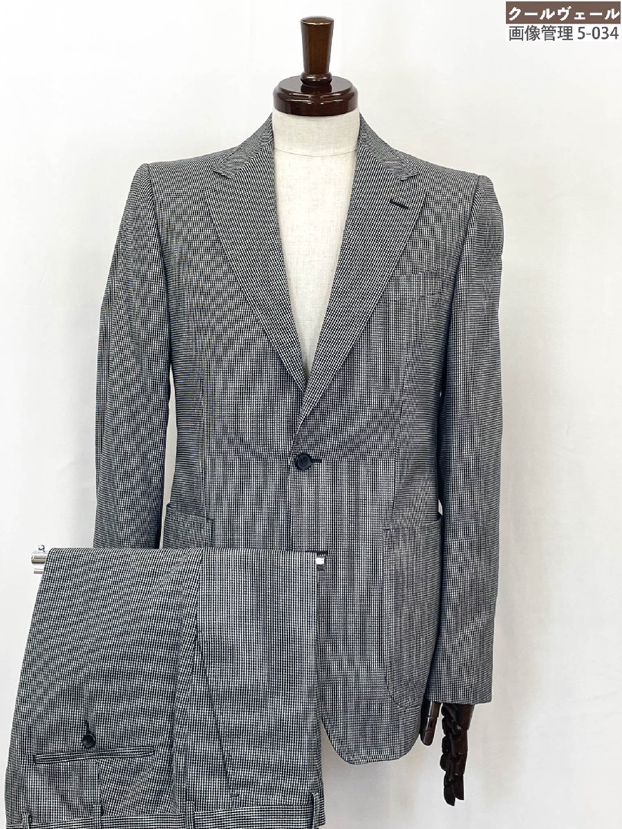 超美品 【グッチ GUCCI】 18FNF0 シングル2名取り草 織柄背広 羊毛×綿織物出どころ (メンズ) size46R/DROP7 薄墨色 ★35MSB0315★ 【中古】