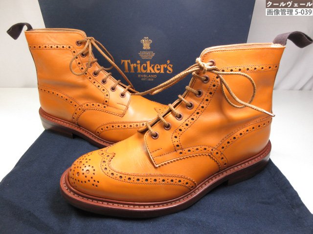 未当て嵌める【トリッカーズ Tricker\u0027s】2508/4 カントリーブーツ ショッピングセンター米トン レースアップブーツ (メンズ) size8.5-5 赤銅色 ★37MZB0456★ 【中古】