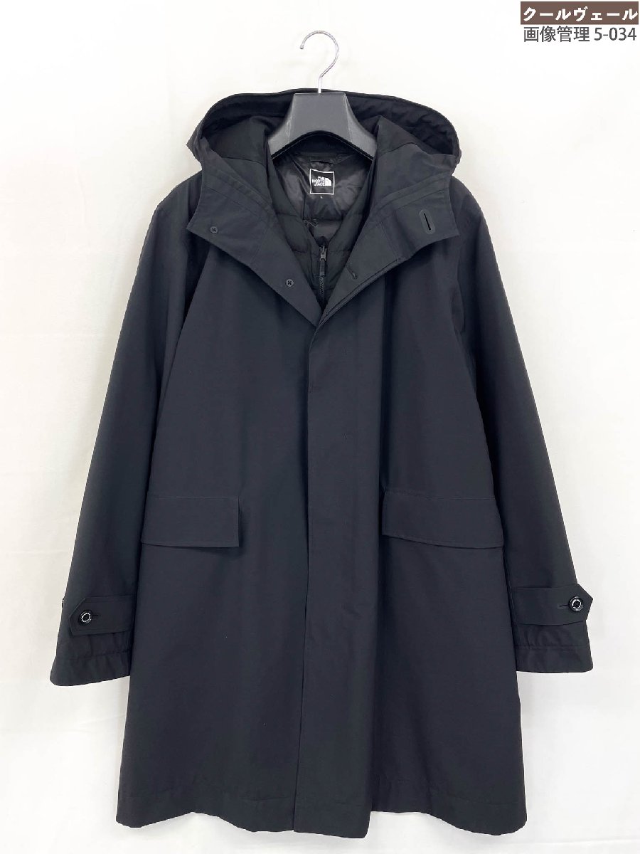 超美品【ザノースフェイス】NP62260 落ちこむラインドライブ＆ボンネット付き添い人 ナイロン厚地の外套 ゴアテックス (メンズ) L 黒いこと 袋付き添い人 ★32MWB0082★ 【中古】