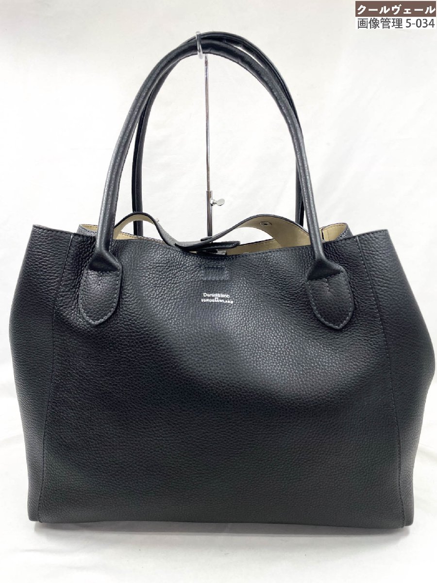 極美品【ダニエル＆シリング Daniel \u0026 Bob×トゥモローランド】トトーナ TOTONA Alce なめし革 トートバッグ (メンズ) 黒いこと ★11MGB0083★ 【中古】