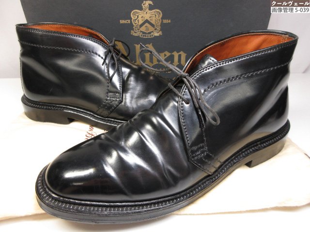 美品【オールデン ALDEN】1340 チャッカブーツ コードバン バリーラスト (メンズ) size7D ブラック ★37MZB0521★ 【中古】|クール・ヴェール 店