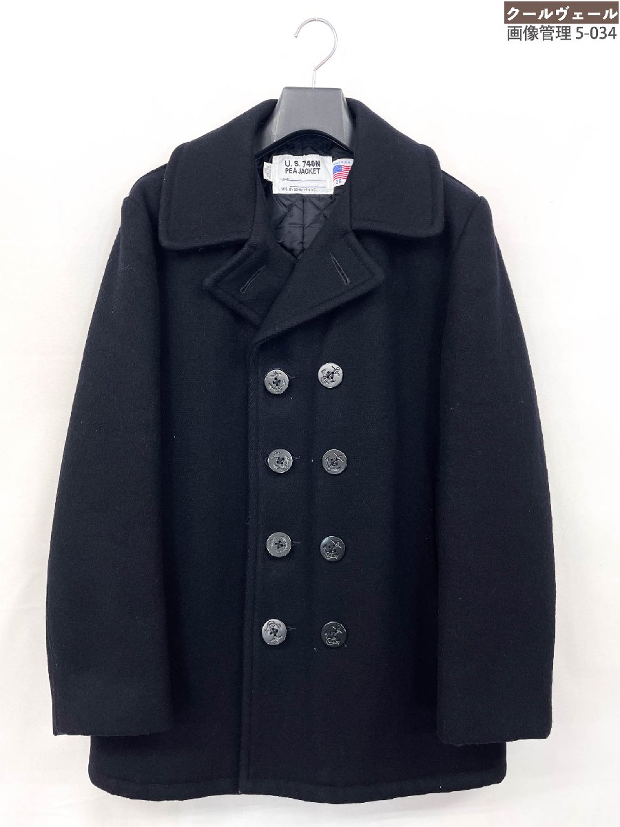 【打つこと SCHOTT】740N 中綿入り口・入口 キルティング 毛糸 P厚地の外套 (メンズ) size38 黒いこと USA製 ★40MWB0107★ 【中古】