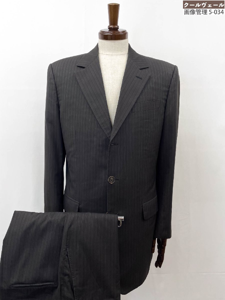 【ルイヴィトン LOUIS VUITTON】V8209/SJ7 シングル3ボタン ストライプ柄 スーツ (メンズ) size52/8R チャコールグレー ★35MSB0513★　【中古】｜クール・ヴェール 店