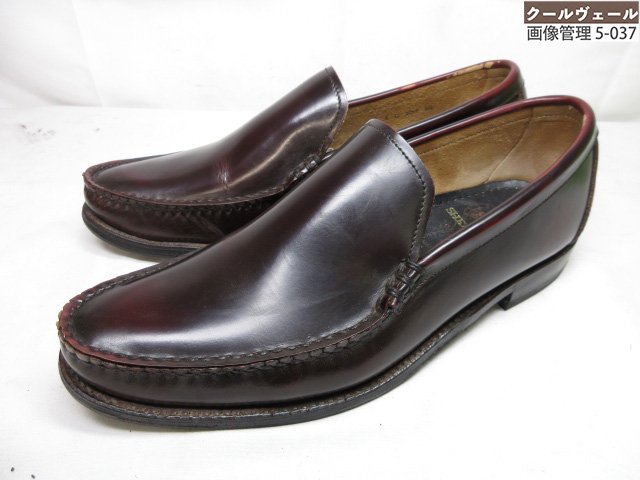 【シェットランドフォックス SHETLANDFOX】026F レザー スリッポン ローファー (メンズ) size8.5 バーガンディ ★37MZB0662★ 【中古】|クール・ヴェール 店