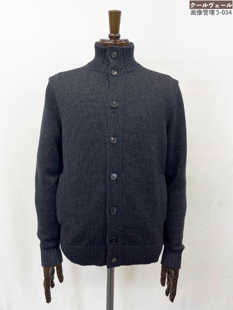 極美品【ザノーネ ZANONE】810100 ZR229 ニットカーディガン CHIOTO キョート ウール100％ (メンズ) size46 ネイビー系 ★33MNB0146★　【中古】｜クール・ヴェール 店 28,490円