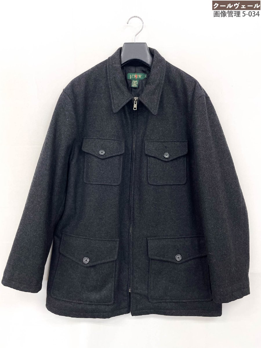 80~90年代 巨人タグ ヴィンテージ 超美品【ジェイクルー J.Crew】中綿入り ジップアップコート (メンズ) M チャコールグレー★32MWB0138★ 【中古】|クール・ヴェール 店