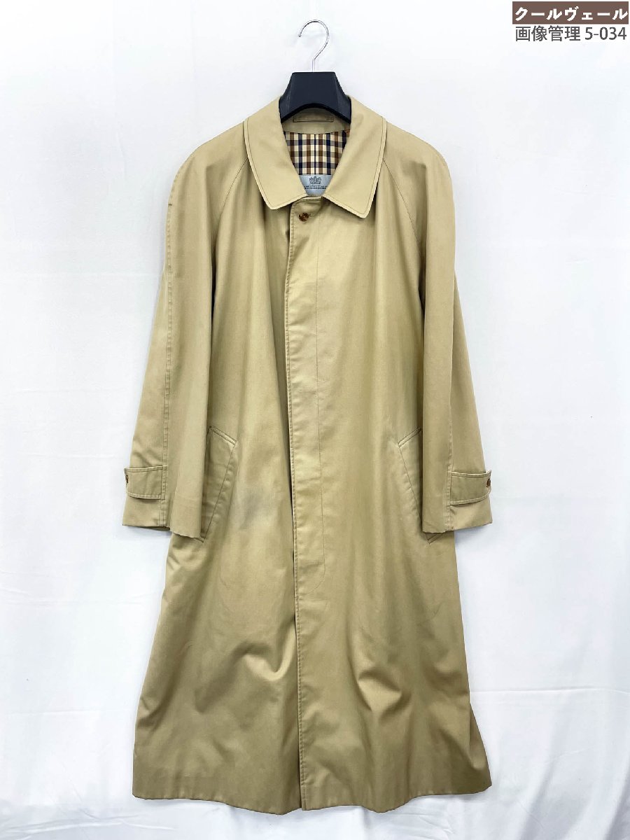 アーカイブ【アクアスキュータム Aquascutum】Aqua5 ステンカラーコート コットン生地 英国製 (メンズ) 56相当 ベージュ ★32MWB0112★ 【中古】|クール・ヴェール 店