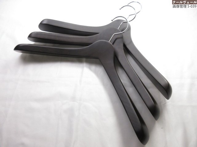 【ナカタハンガー NAKATA HANGER】 430mm/55mm 純正 ジャケットハンガー 3本セット♪ (メンズ) スモークブラウン ◎3GAB0014◎　【中古】｜クール・ヴェール 店