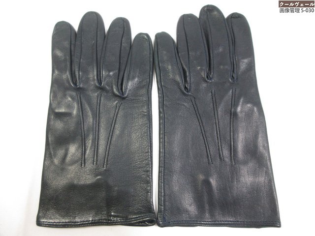 美品 【メローラ MEROLA】 レザーグローブ 手袋 (メンズ) size7 ネイビー 濃紺 ◎3MEB0094◎【中古】|クール・ヴェール 店
