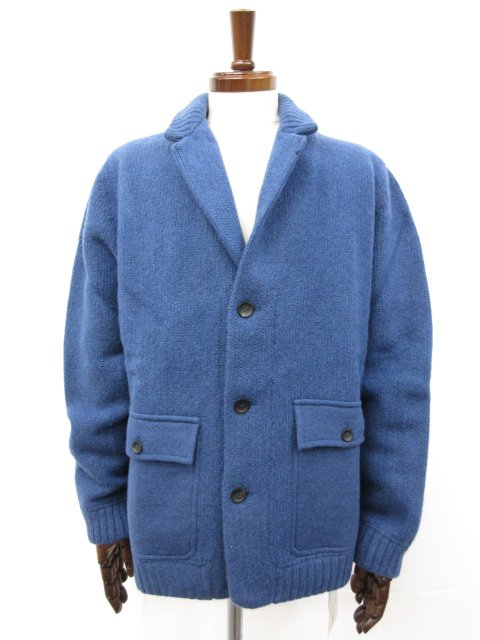 未使用 【ザノーネ ZANONE】 GIACCA 812891 ZM292 Z4880 定価127600円 肉厚 ローゲージ ニットジャケット (メンズ) size50 紺系◯10ZZN0248　【中古】｜クール・ヴェール 店 26,499円