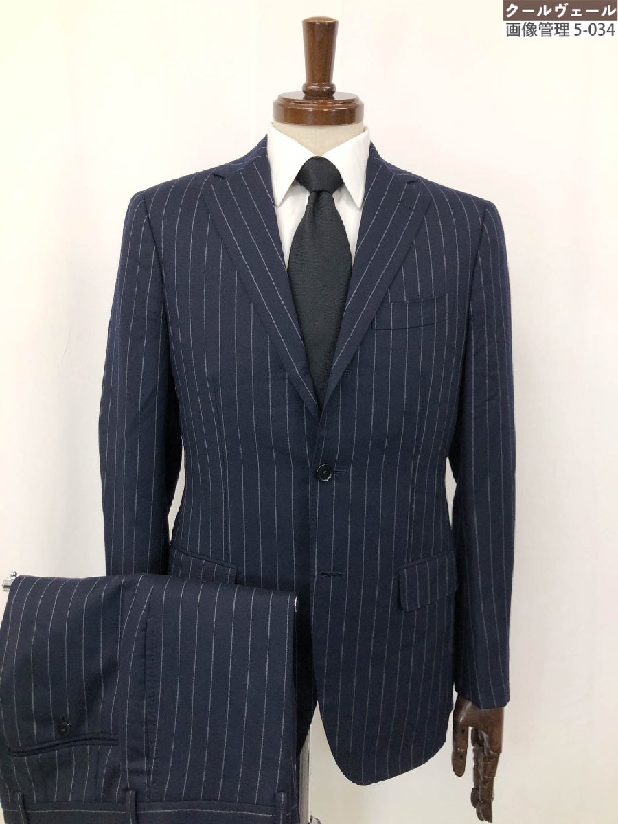BEAMS F ビームスエフ　スーツ　46 BEAMS F ビームスエフ ストライプ スーツ ネイビー 46