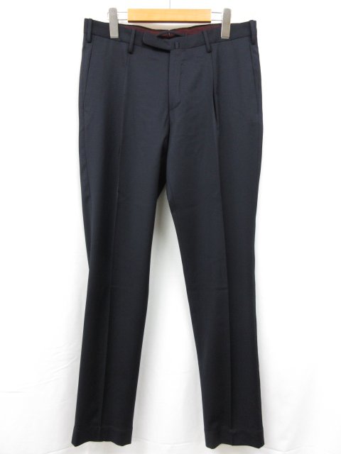 未使用 【インコテックス INCOTEX】 1T0086 10139 820 定価49500円 Super120&rsquo;s スラックス パンツ (メンズ) size46 ネイビー□10SLP0379□【中古】｜クール・ヴェール 店 12,960円