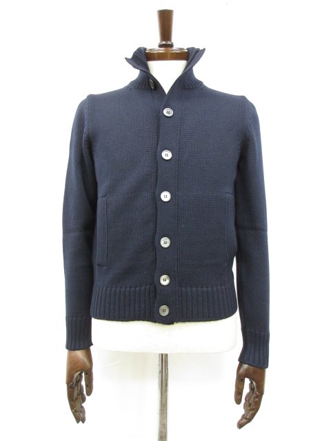 未当て嵌める【ザノーネ ZANONE】 810740 Z0229 Z1375 キョート CHIOTO 必要経費57200円 照明ランプ色つや 編み物ジレー(メンズ)42 紺★10ZZN0006【中古】
