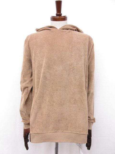 未当て嵌める【ザノーネ ZANONE】 812965 ZM339 Z1978 必要経費40700円 綿織物パイル ティーシャツパーカー (メンズ) sizeM 茶系★10ZZN0160★【中古】 メンズファッション-トップス-ニット・セーター