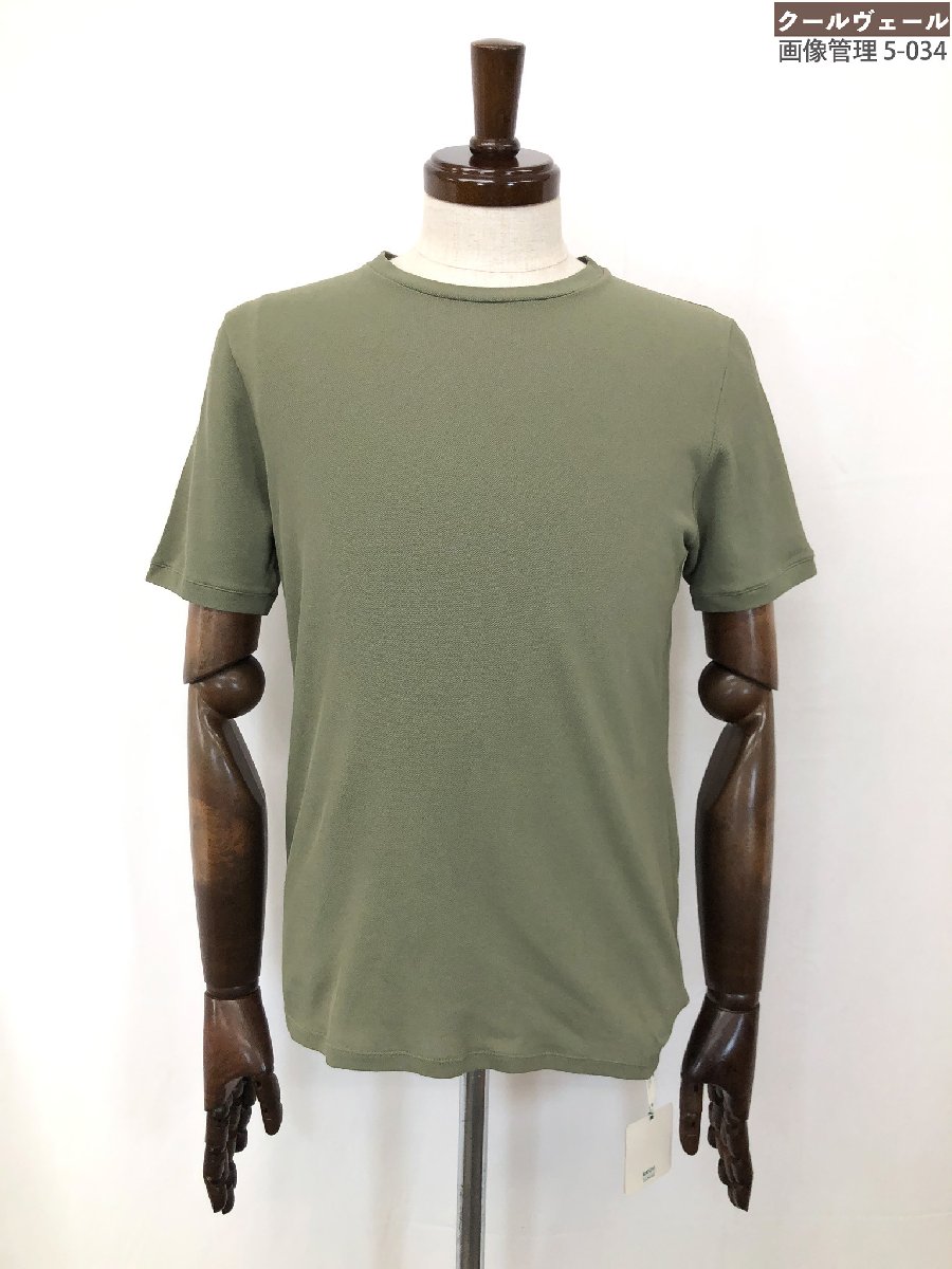 未当て嵌める【ザノーネ ZANONE】812064 ZW370 Z4115 icepiquet ガーメントダイ 半袖カットソー (メンズ) size46 カーキ緑であること系★10ZZN0851★ 【中古】