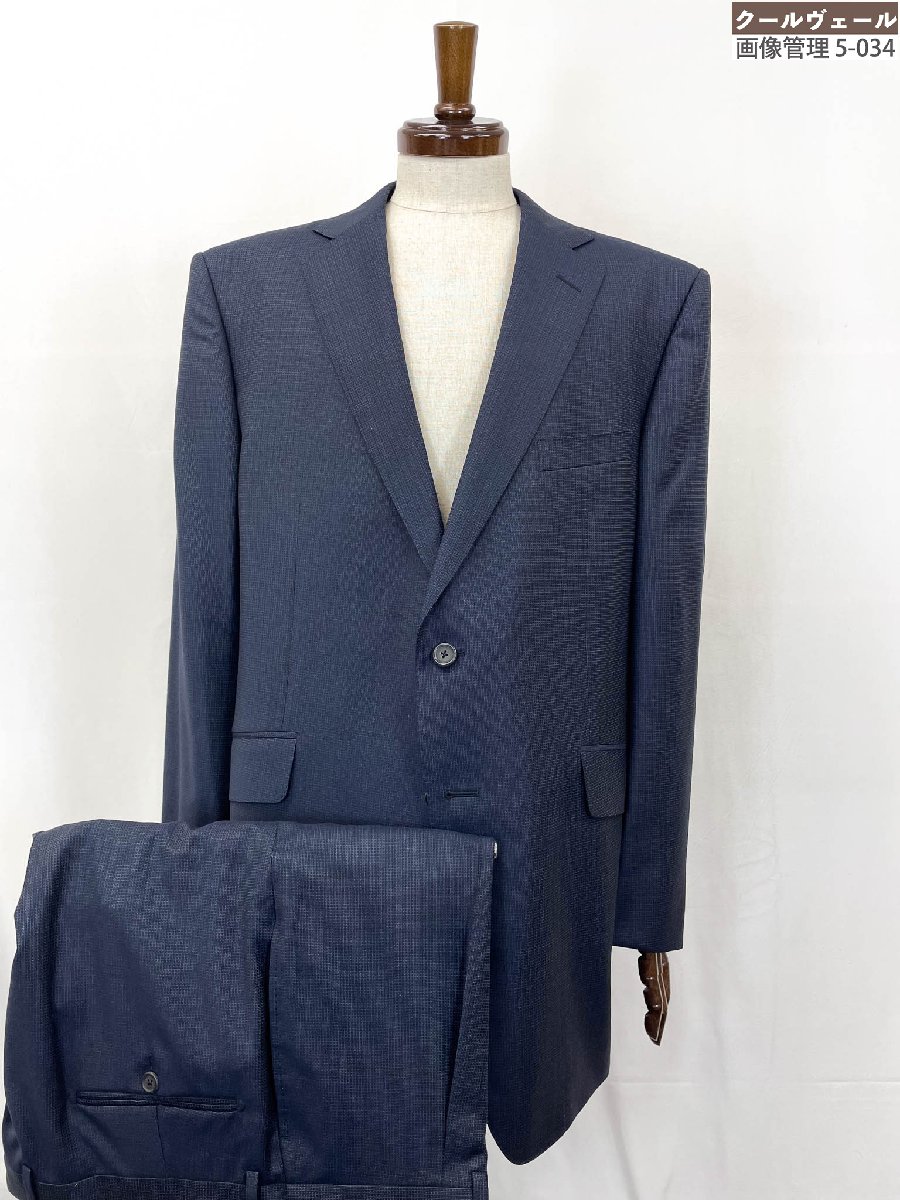 極美品 【アルフレッドダンヒル Alfred Dunhill】21P2DG ST.JAMS FIT 2B 織柄 背広 (メンズ) 56S/56J 米国海軍 イタリア製 ★35MSB0053★【中古】