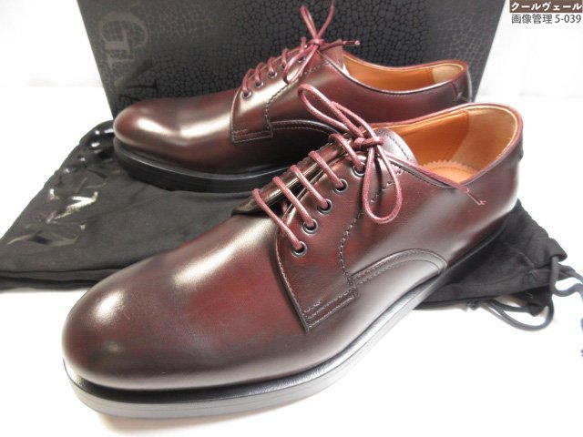 未使用【エルメネジルゼニア クチュール ZEGNA】A4562X プレーントゥ 外羽根レザーシューズ バーガンディ(メンズ) sizeEU7/US8 ★37MZB0199【中古】｜クール・ヴェール 店 24,750円