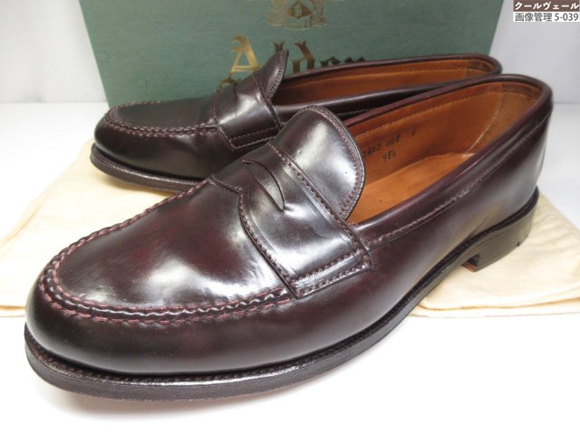 超美品【オールデン ALDEN】 986 タッセルローファー スリッポン コードバン なめし革シューズ (メンズ)size9.5E バーガンディ ★37MZB0246★【中古】