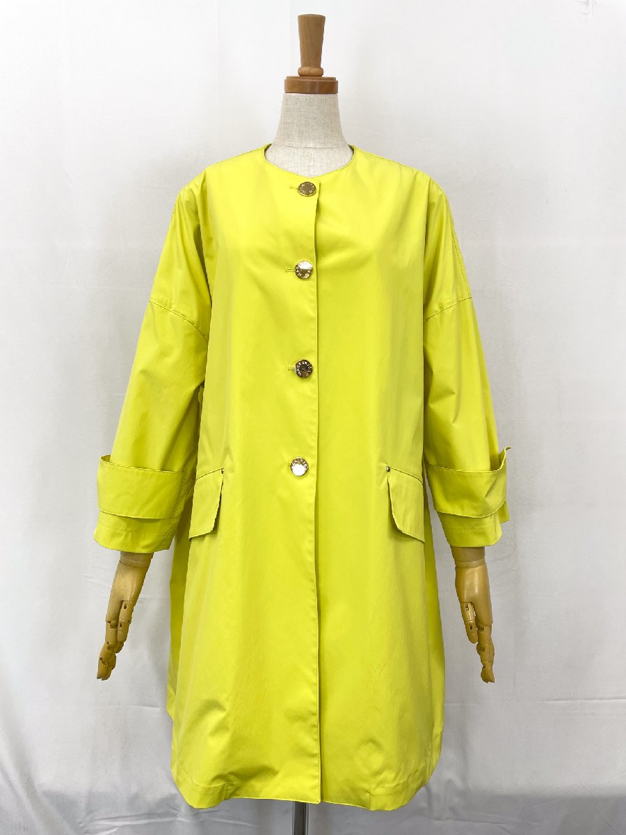 極美品【マッキントッシュ Mackintosh 】MACKJ202210 否色つや厚地の外套 好いたらしいなスプリングコート (レディース) L 黄色系 ★32LWB0001★【中古】