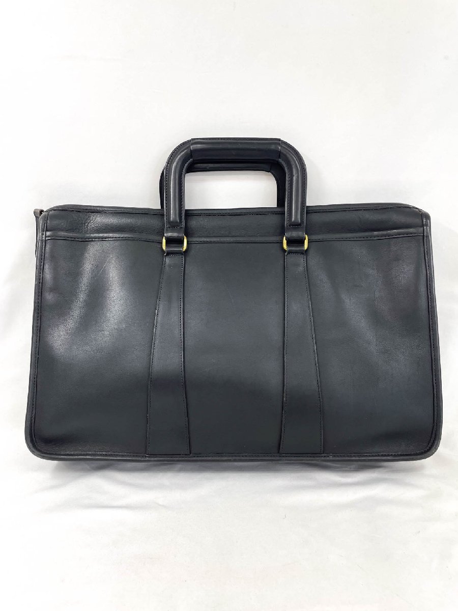 美品 【コーチ職 COACH】 5282 オールなめし革 ブリーフ入れもの 書きものかばん 御徒面子 (メンズ) 黒いこと ★11MGB0039★【中古】