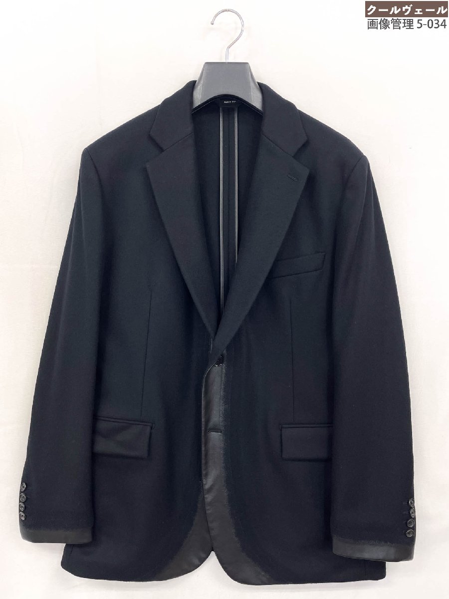 極美品【エルメス HERMES】G19820 W人間の顔 一風変わったラムレザーグラデーション 2B段返り上衣 (メンズ) 54/DROP8R 黒いこと ★32MJB0293【中古】