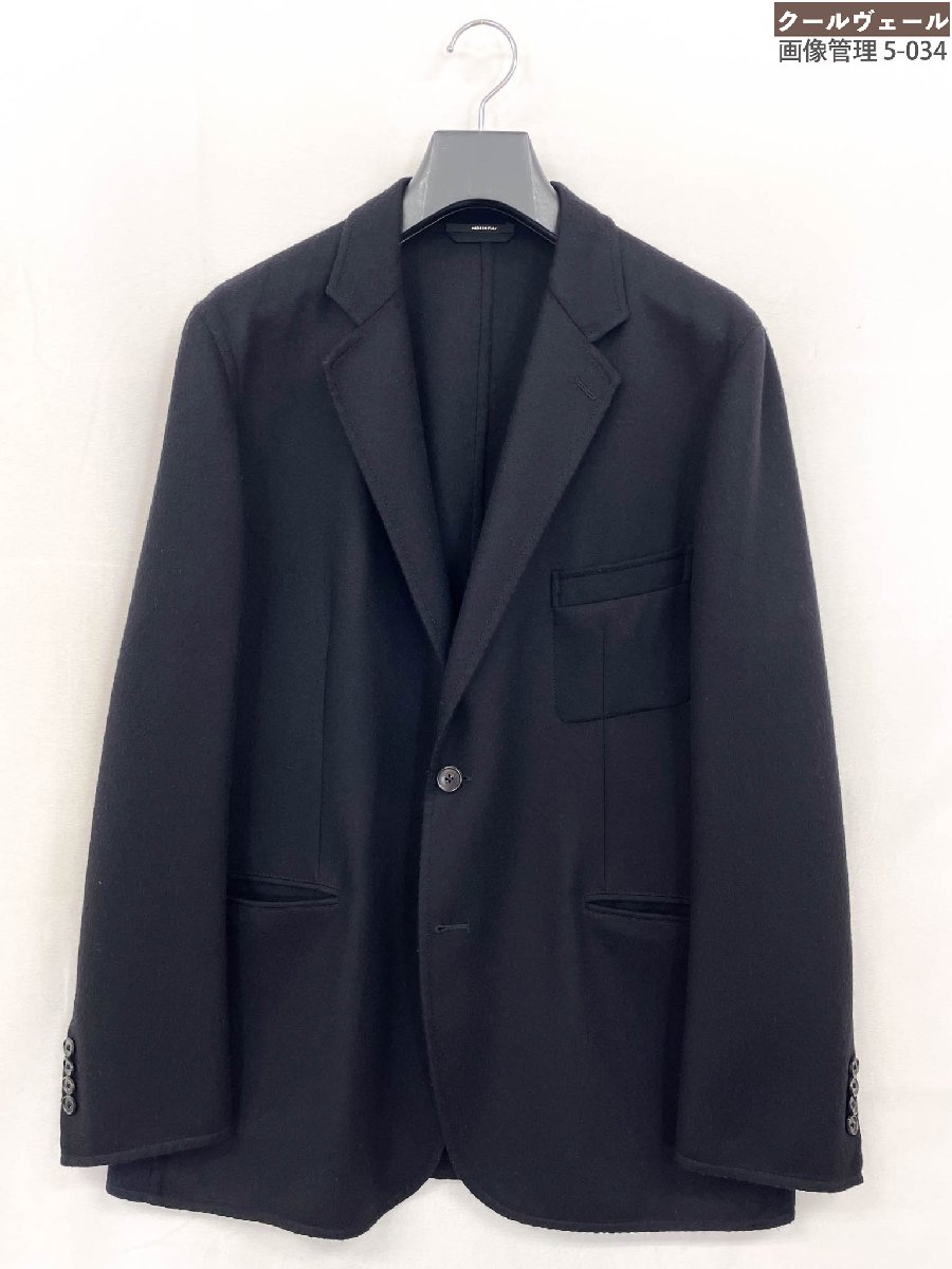 極美品【エルメス HERMES】G91D 2名取り草上衣 バイ色つや W人間の顔最御前上等出どころ (メンズ) 54/DROP8R 黒いこと/米国海軍 ★32MJB0292★【中古】