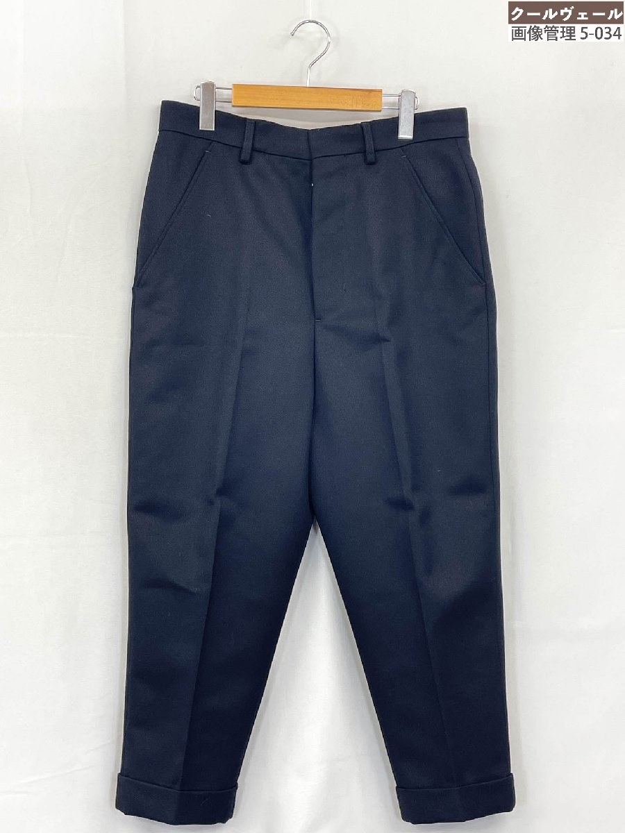 超美品【アミアレクサンドルマテュッシ AMI】APJ15FPM ウールテーパードパンツ 秋冬 (メンズ) size40 暗めのネイビー 織柄 ★33MPB0199★【中古】｜クール・ヴェール 店