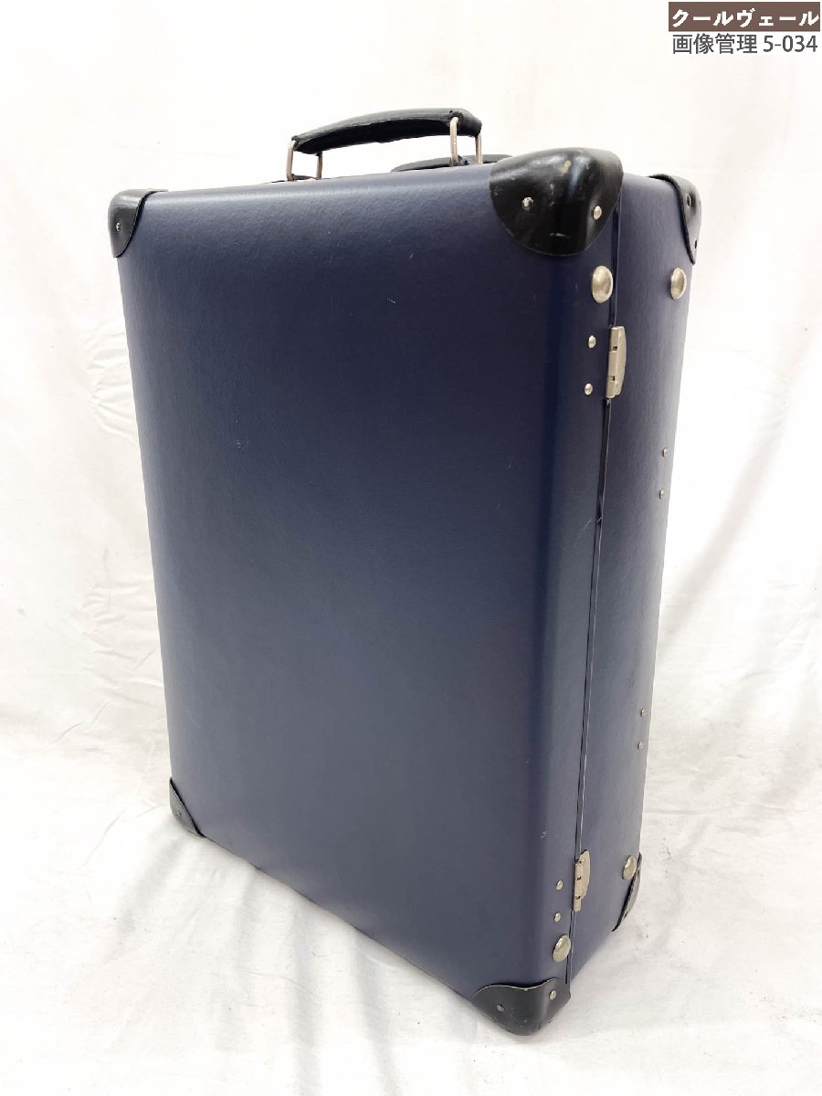 【グローブトロッター GLOBE TROTTER】オリジナル 2輪 キャリーオン スーツケース (メンズ) ネイビー ◎11SCB0014◎【中古】｜クール・ヴェール 店