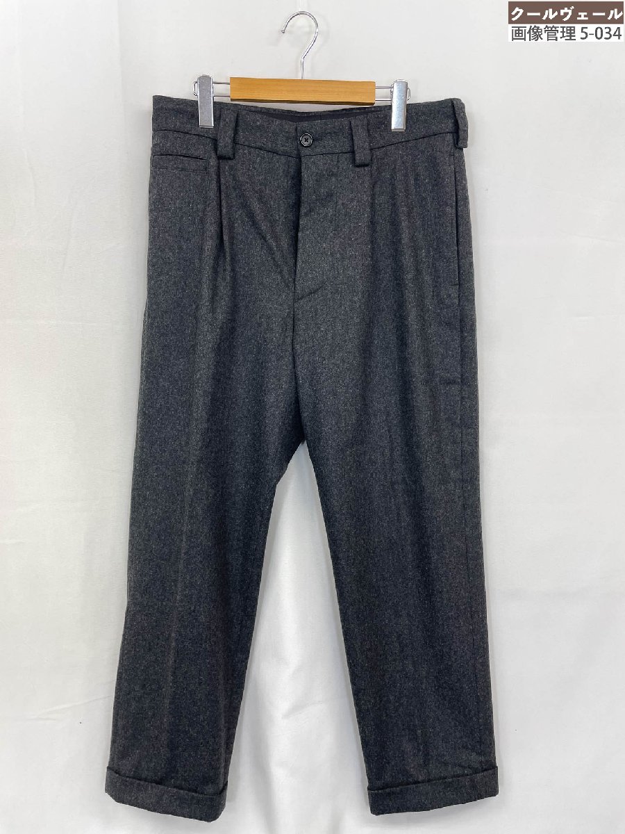 極美品【マーガレットハウエル】579-2240011 FOX BROTHERS生地 スラックス ワンタック 秋冬 (メンズ) sizeL チャコールグレー ◎33MPB0266【中古】|クール・ヴェール 店
