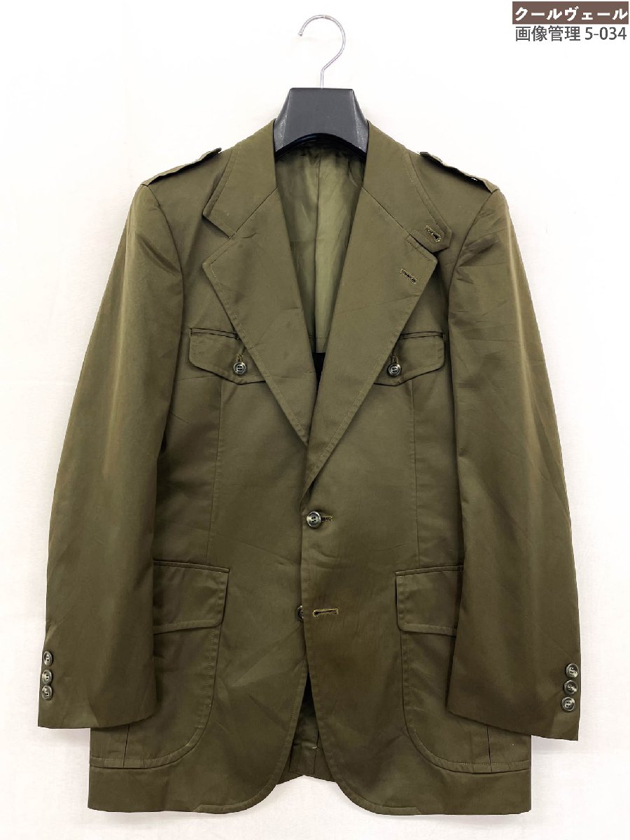 超美品【ヴァン VAN】2ボタン ミリタリー風ジャケット エポーレット付き (メンズ) size170-87-75 カーキ ◎37MJB0482◎【中古】|クール・ヴェール 店