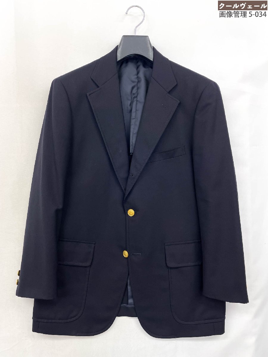 美品【Jプレス J.PRESS】021-5-BZ-0V 3ボタン段返り 金ボタン 紺ブレザー (メンズ) sizeYA5 ネイビー ◎37MJB0485◎ 【中古】|クール・ヴェール 店