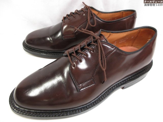 美品【アレンエドモンズ】LEEDS リーズ 9591 外羽根 5アイレット コードバン レザーシューズ 紳士靴 (メンズ) 6E ブラウン系 ◎39MZB0726【中古】｜クール・ヴェール 店