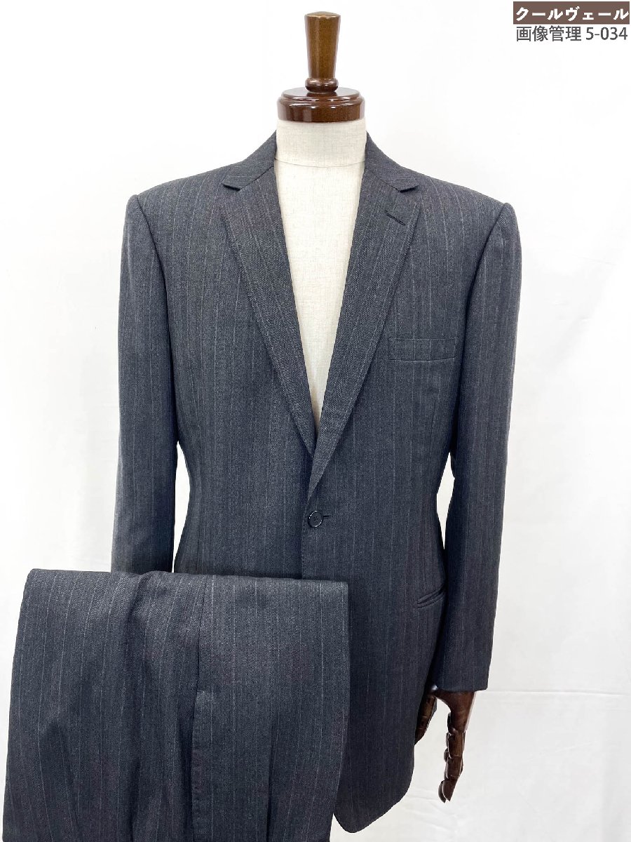 超美品【バタクハウスカット Batak house cut】2B ウール素材 織柄 マーチンソン生地 スーツ (メンズ) 38 チャコールグレー ◎35MSB0894◎【中古】｜クール・ヴェール 店 22,176円