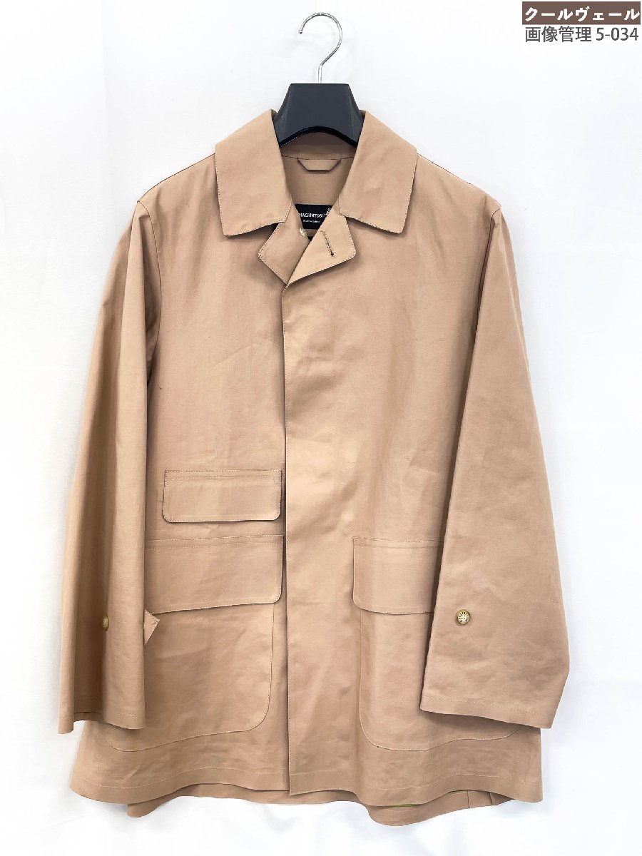 【マッキントッシュ MACKINTOSH】Y40-01 比翼名取り草 天然ゴム引っ張ること ステンカラー厚地の外套 (メンズ) 38 秋味サクラ色系 連合王国製 ★32MWB0042★【中古】