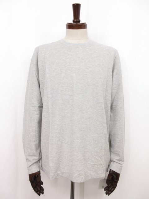 未当て嵌める【ザノーネ ZANONE】812285 ZY343 Z5154 通貨価値31900円 綿織物100％ ICECOTTON 長袖カットソー (メンズ) size54 薄墨色★10ZZN0724★【中古】