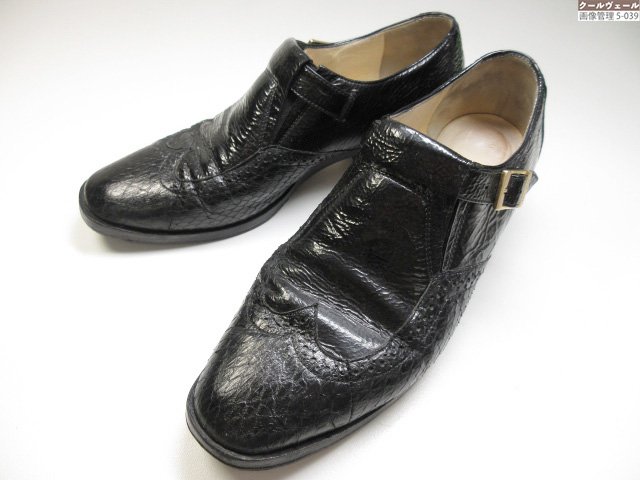 【ジミーチュウ JIMMY CHOO】 パイソンレザー シューズ 同盟罷工さあ美付き添い人 お上さん靴 (レディース) size35.5 黒いこと ★37LZB0023★【中古】