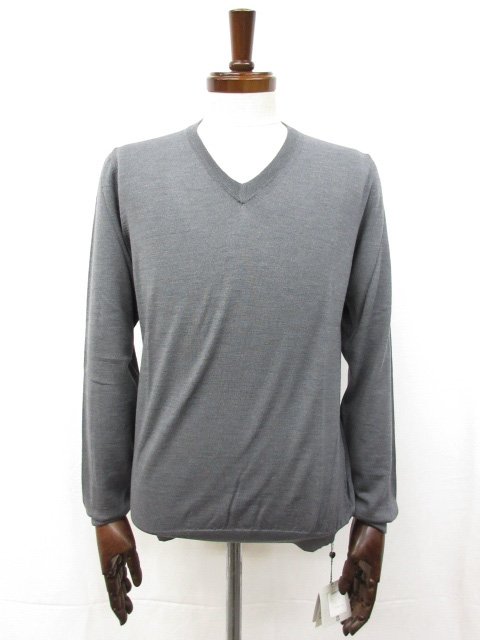未当て嵌める【ザノーネ ZANONE】 810159 Z0290 Z7284 必要経費44000円 flexwool Vのど首 ご機嫌ゲージ 長袖編み物 (メンズ) size50 薄墨色◯10ZZN0517【中古】 トップス-メンズファッション-ニット・セーター