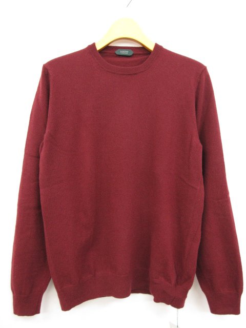 未使用 【ザノーネ ZANONE】 811902 ZY270 Z1146 定価42900円 カシミヤ混 クルーネック 長袖ニット (メンズ) size46 ボルドー◯10ZZN0127◯【中古】｜クール・ヴェール 店